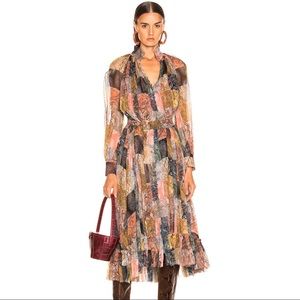 Zimmermann smock dress in patchwork paisley